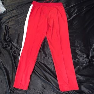 Red Puma joggers